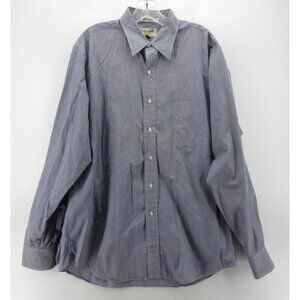 VINTAGE Paul Stuart Shirt 16 Button Up Micro Houndstooth Large USA